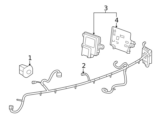Genuine Parking Aid System and Object Detection Control Module Bracket 25793683