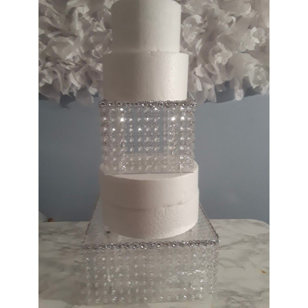 12inch Square Cake Stand with Led light
