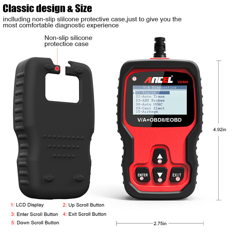 Automotive OBD2 Scanner EPB Oil SRS ABS SAS TPS Engine All System Code Reader