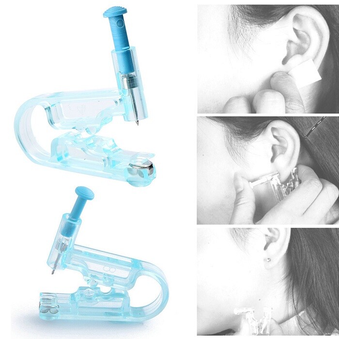 Individual Sterilized Disposable Ear Piercing Gun Piercer Tool & Stud Earring