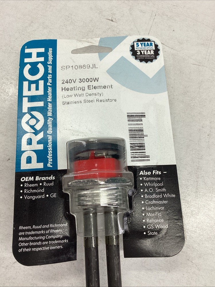 PROTECH SP10869JL Heating Element-Threaded 12.4"
