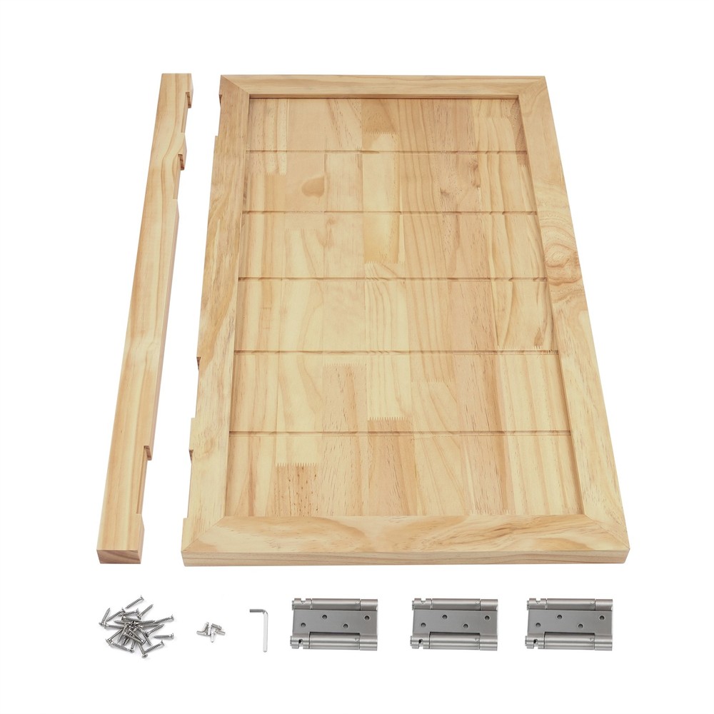 Partition Single-Door Leaf for Doorways w/ Doorpost & Hinge Multi-functional Use