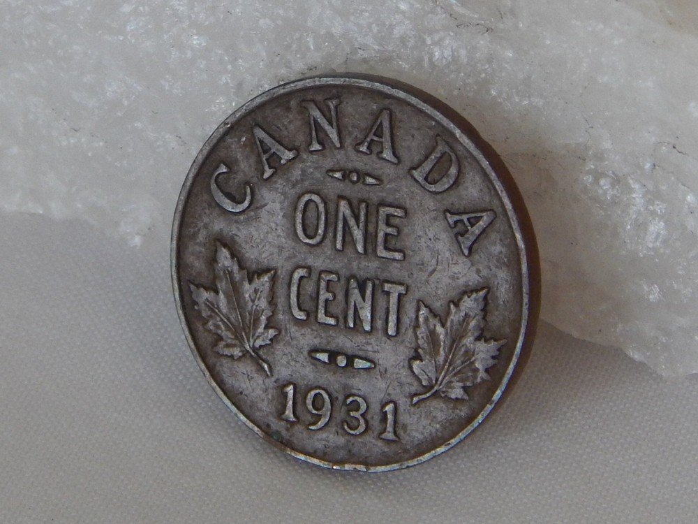 1931 Canada 1 Cent Penny Coin