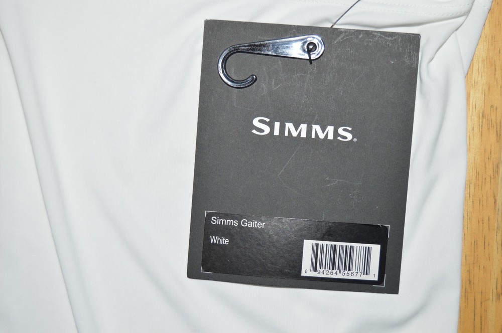 Simms multifunctional gaiter white neck face elements protection 20" OSFA NEW