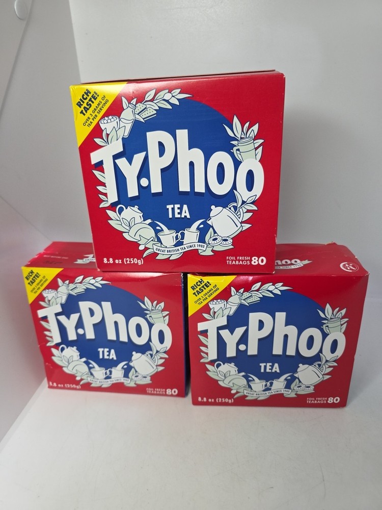 Typhoo Tea Bags 80 per pack (3 Pack) Exp.07/27