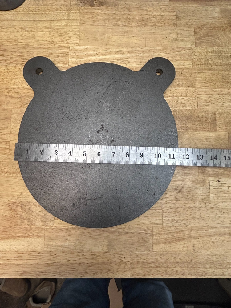 1/2" Steel Shooting Target 12" Gong Shaped