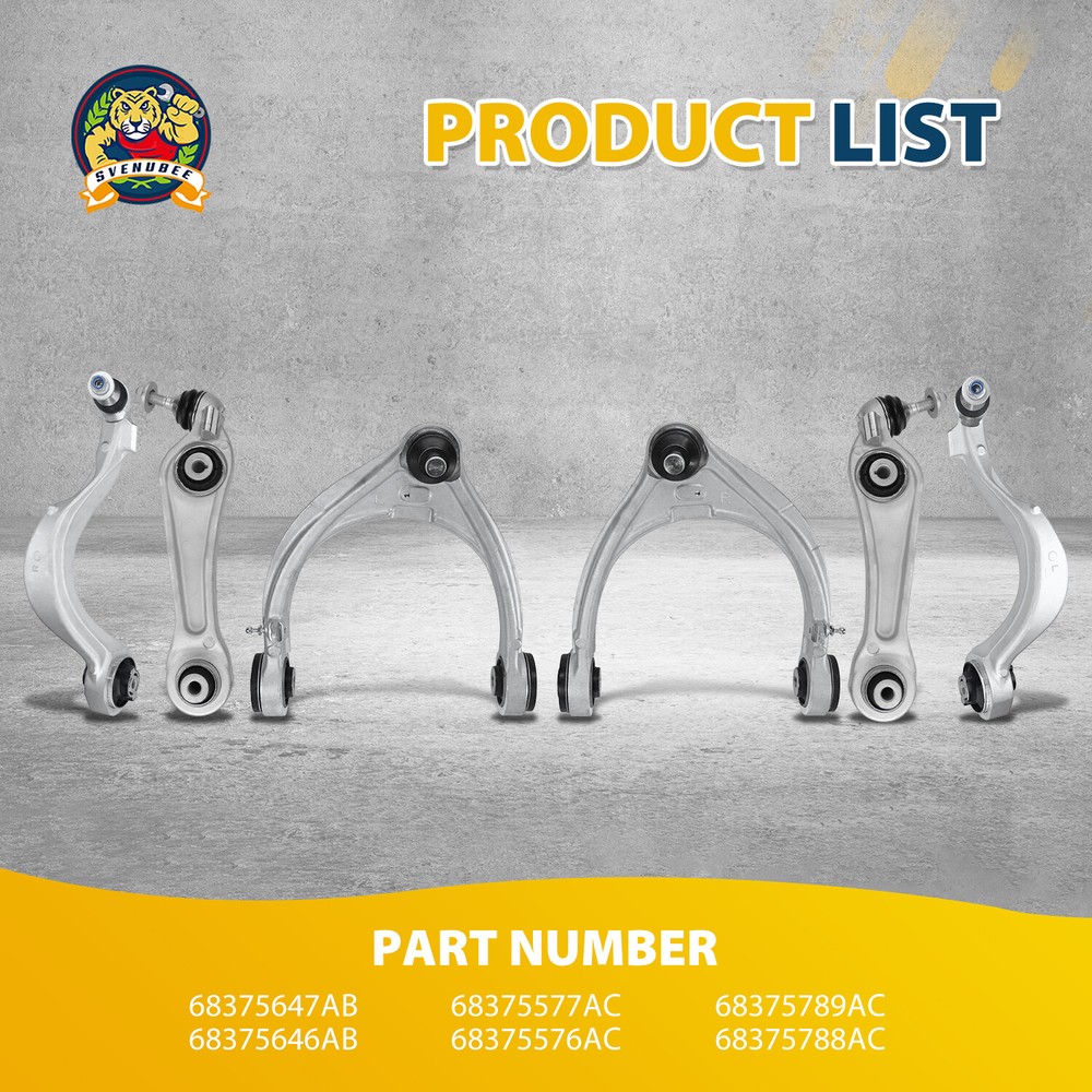 Front Upper Lower Control Arm Kit For Jeep Grand Cherokee WL 2021-2024