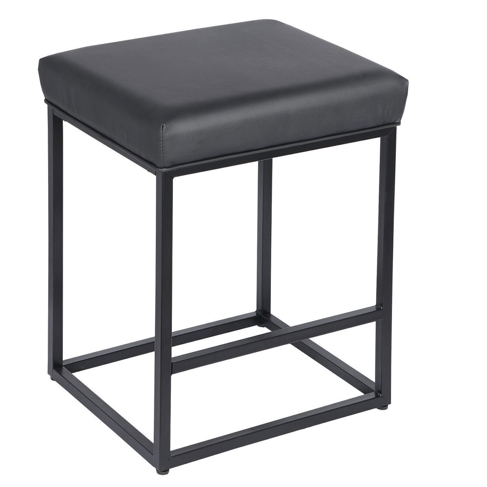 Set of 2 for Kitchen Counter Backless Modern Square Barstools Support 330 LBS