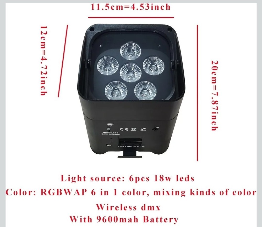 Battery Powered Uplights Rechargeable Stage Lights