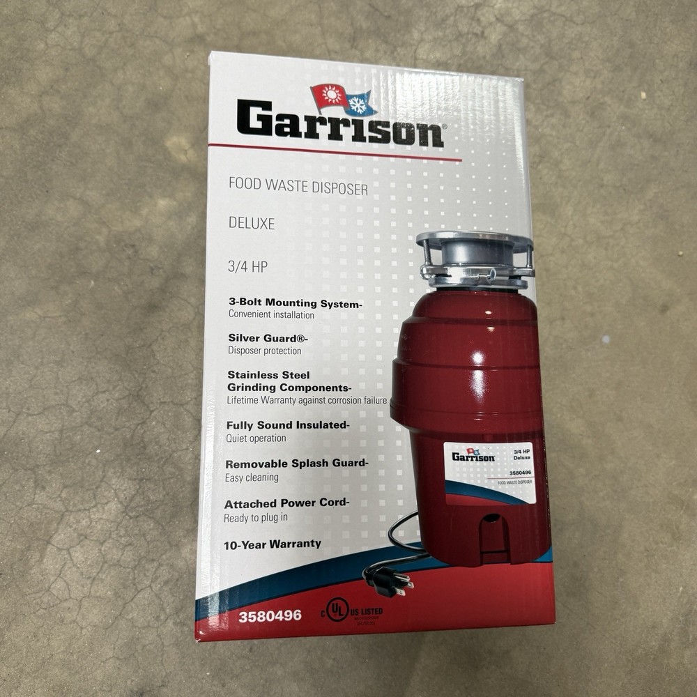 Garrison 3/4 HP Deluxe Continuous Feed Garbage Disposal