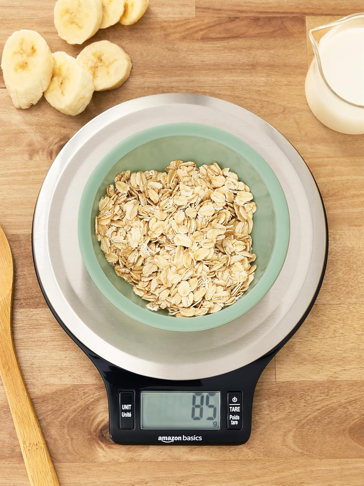 Amazon Basics Digital Kitchen Scale with LCD Display, Tare Function, Multiple Un