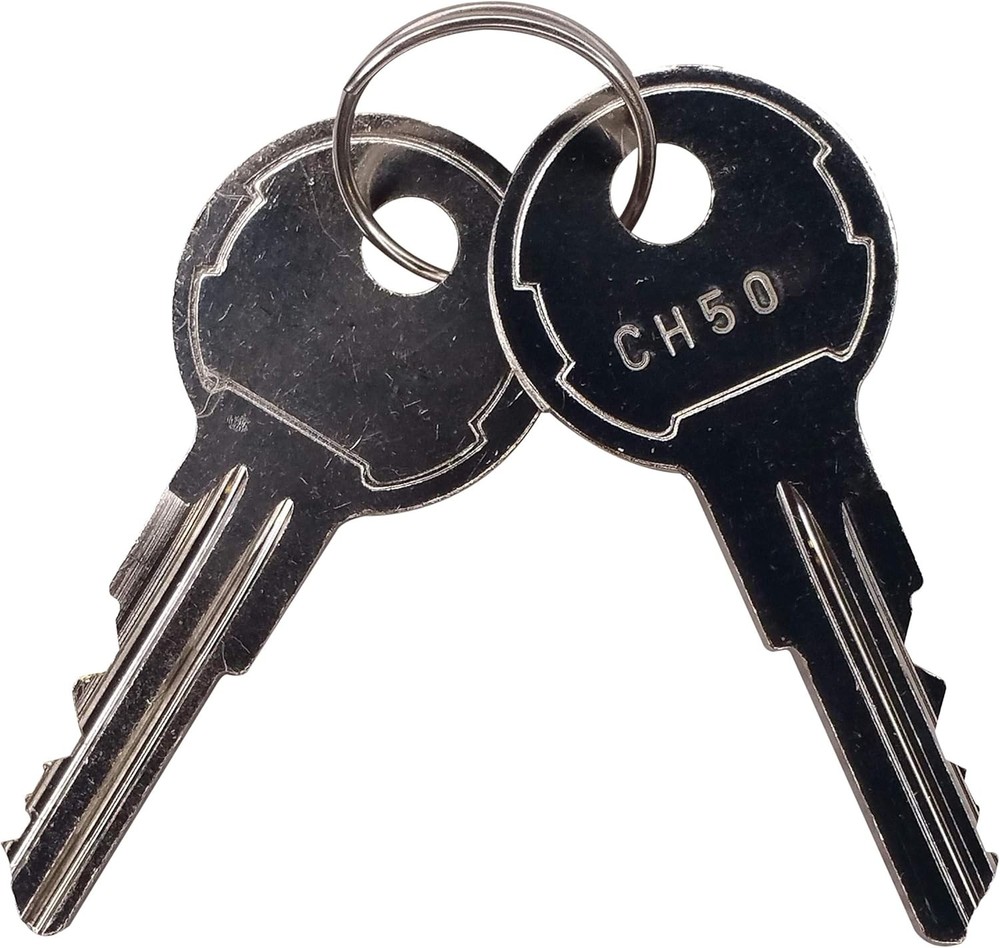 (2 Pack Keyed Alike) Truck Tool Box Locks 2 - Alike, Black, Silver