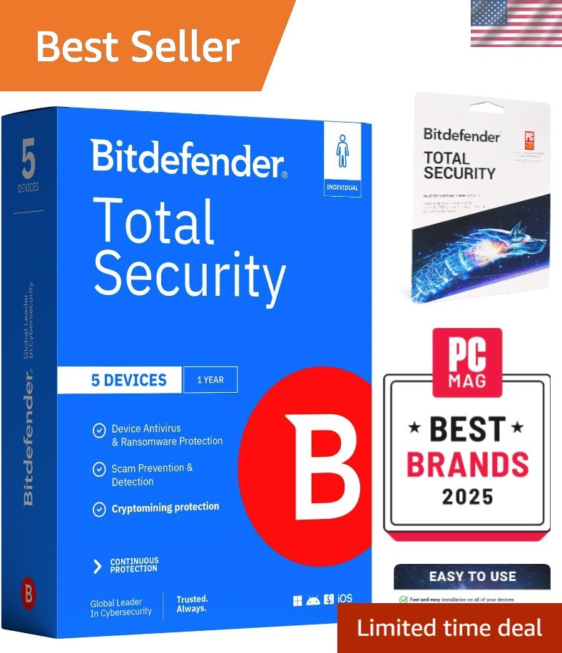 Total Security – Complete Antivirus and Internet Security Suite – 5 Devices |...