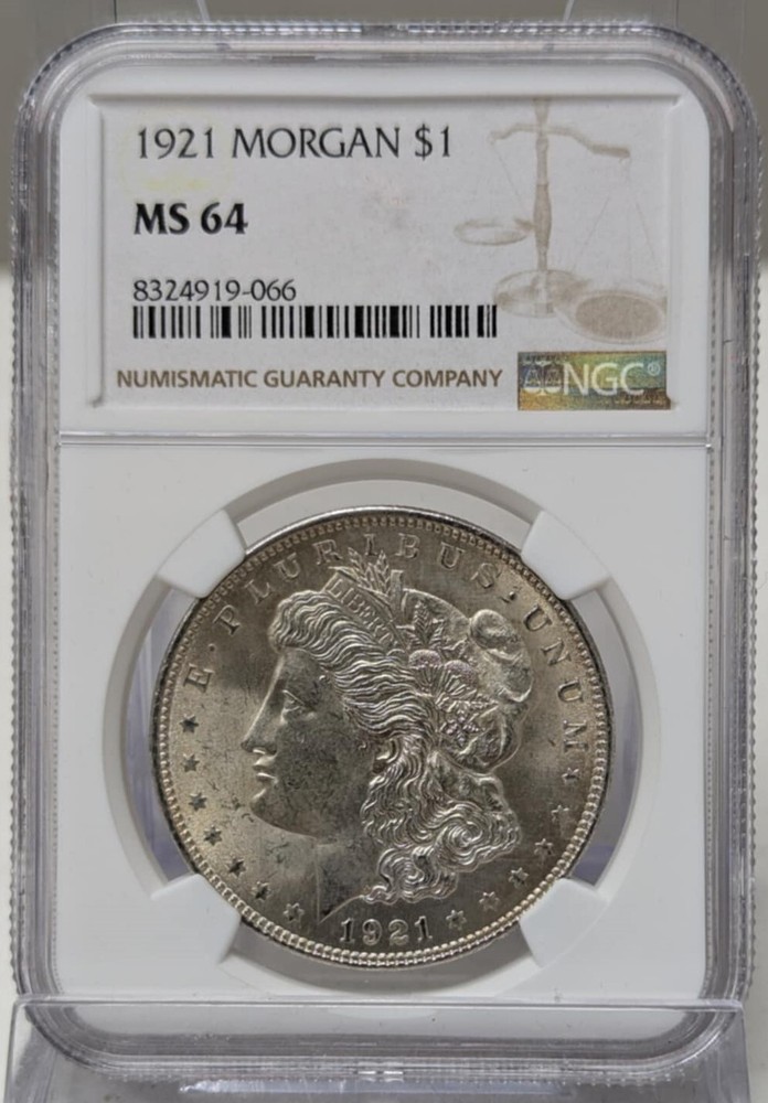 1921 Morgan Silver Dollar NGC MS64
