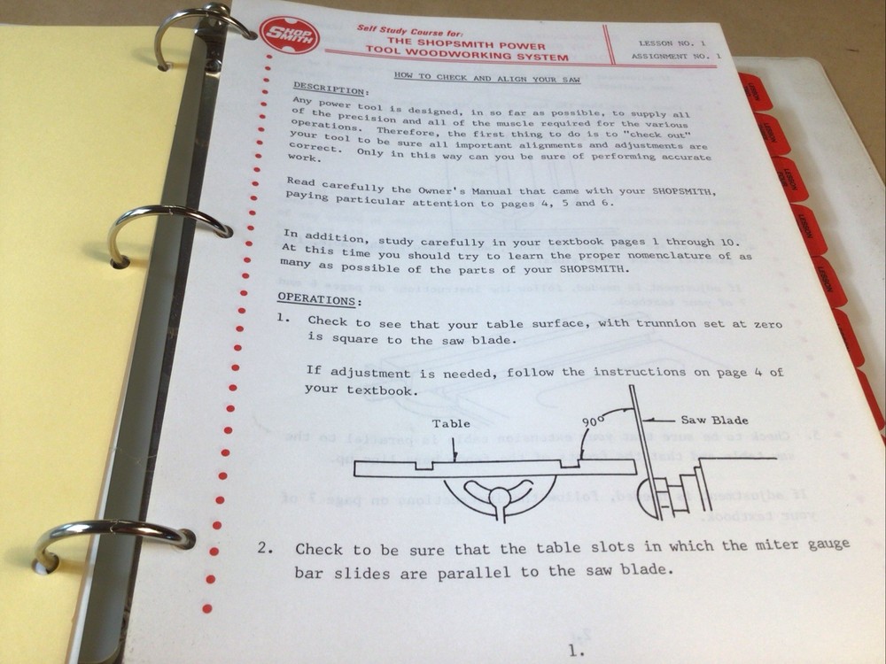 BOOK - Self Study Course for the Shopsmith Power Tool Wood Working System