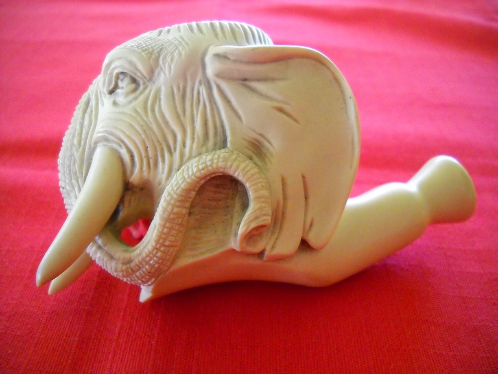 Meerschaum Elephant Head for Pipe.