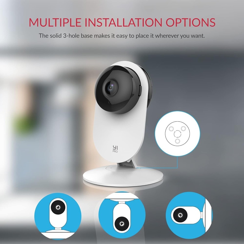 YI Pro 4pc Home Camera 2K Wireless IP Security Surveillance System Night Vision