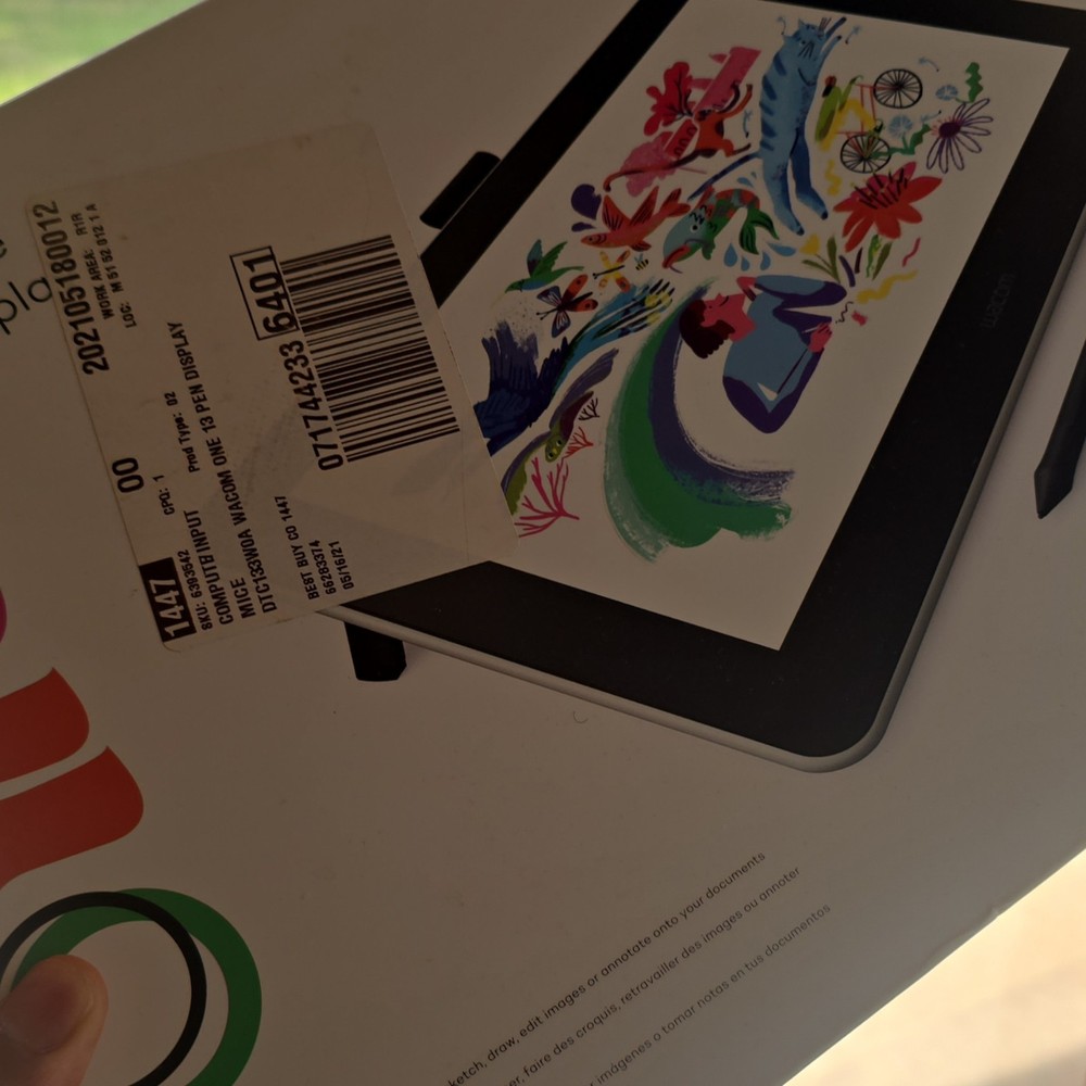 Wacom One Creative Pen Display Graphics Tablet DTC133W0A Wired