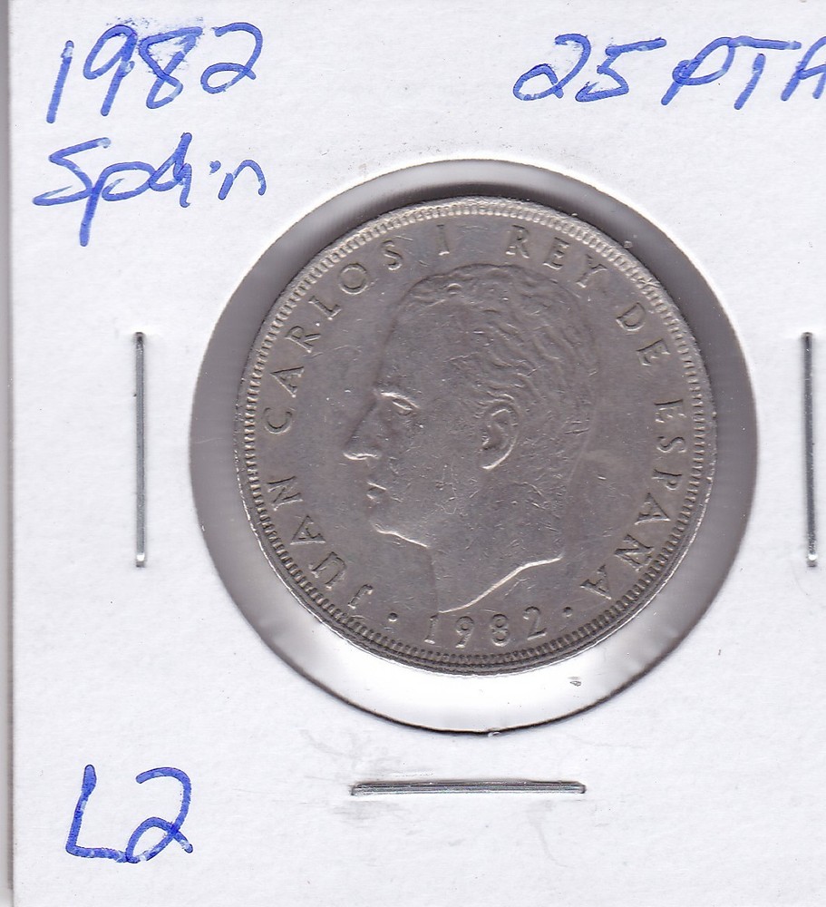 1982 Spain 25 Pesetas L2