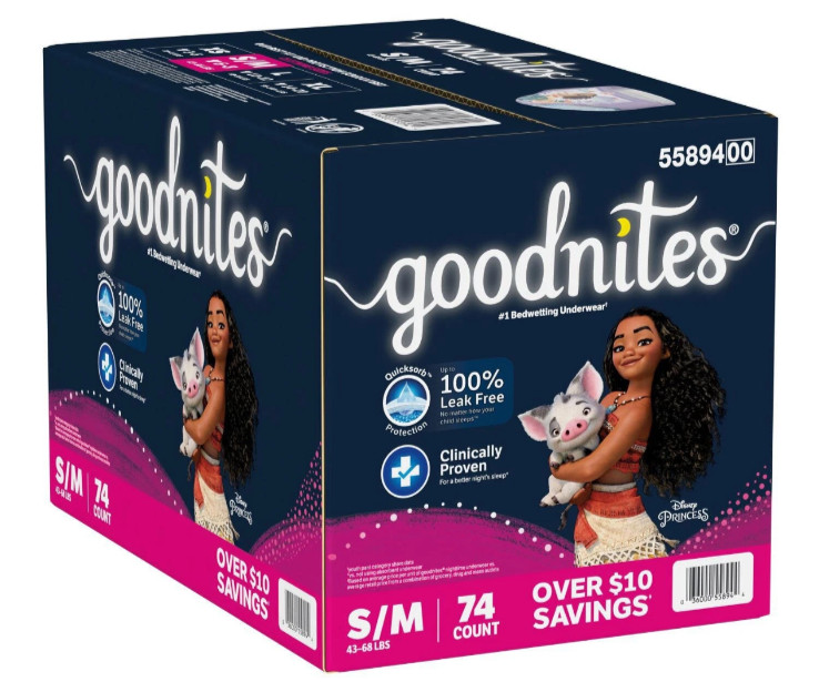 Goodnites S/M, 74 Count