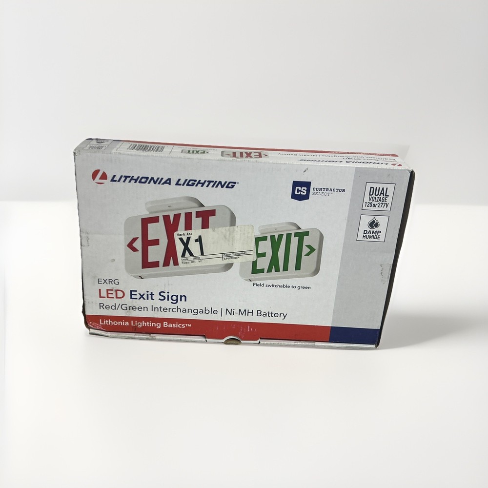 BRAND NEW Lithonia Lighting Contractor Select Integrated LED White Exit  Sign