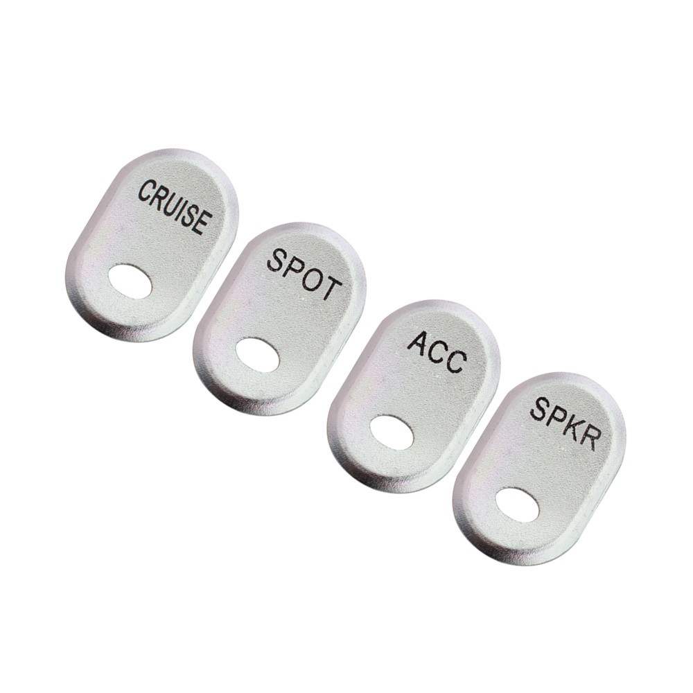 4pcs Silver Inner Fairing Switch Panel Dash Cap For Harley Touring Electra Glide