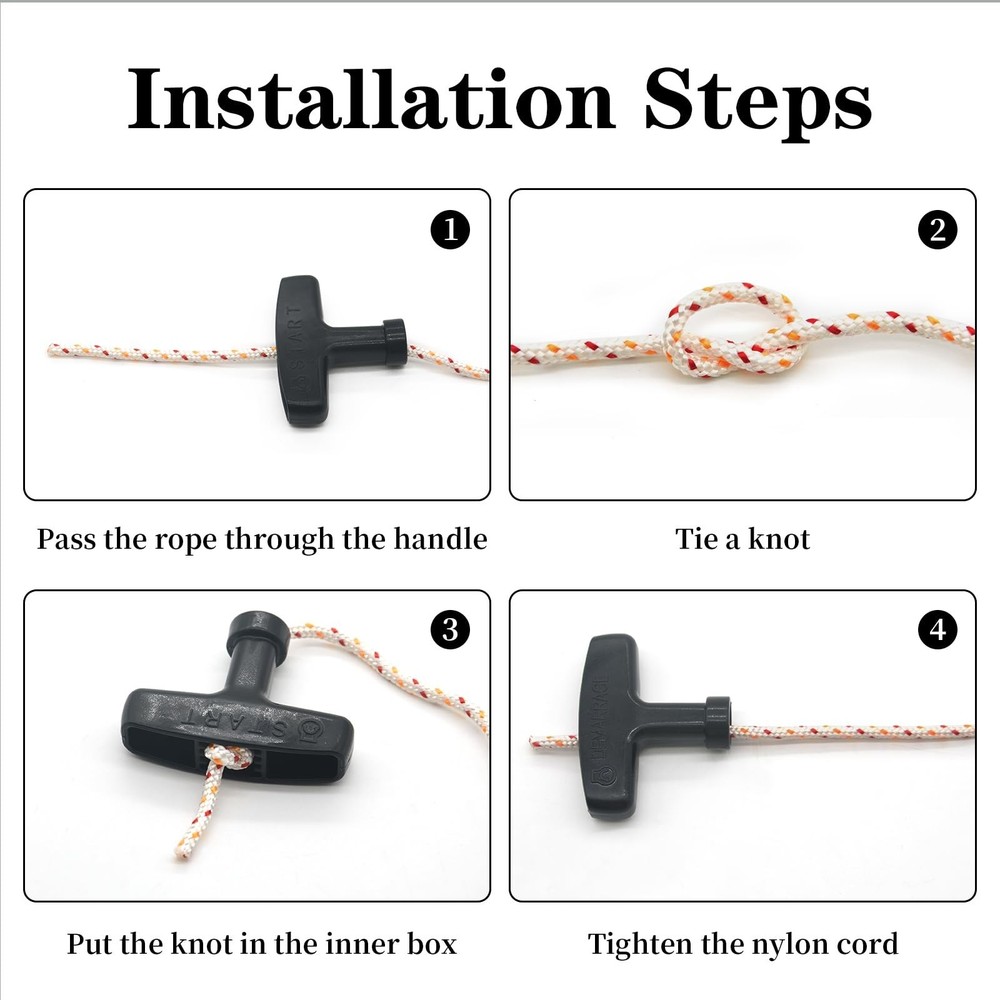 Recoil Starter Rope Pull Cord, 10m / 3.5mm Pull Starter Rope for Craftsman Hu...