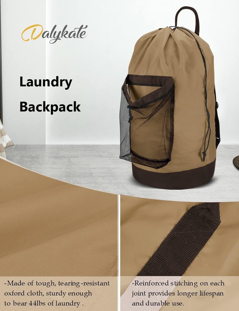 Backpack Laundry Bag, Laundry Backpack with Shoulder Straps