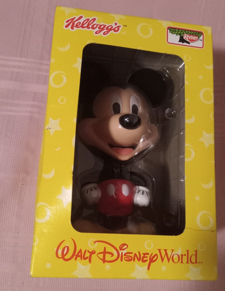 2002 Kellog Disney World Mickey Mouse Bobble Head UNOPENED BOX - NEVER TOUCHED