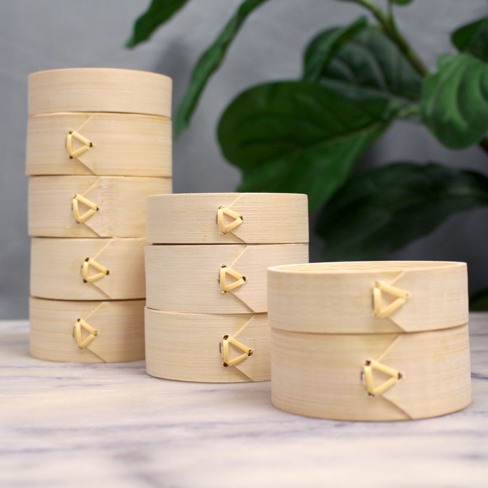 Mini Bamboo Steamer With Lid for Dumplings