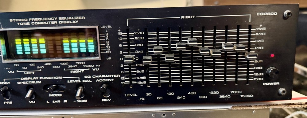 Numark EQ 2600 Tone Computer Display Stereo Frequency Equalizer Tested SEE VIDEO