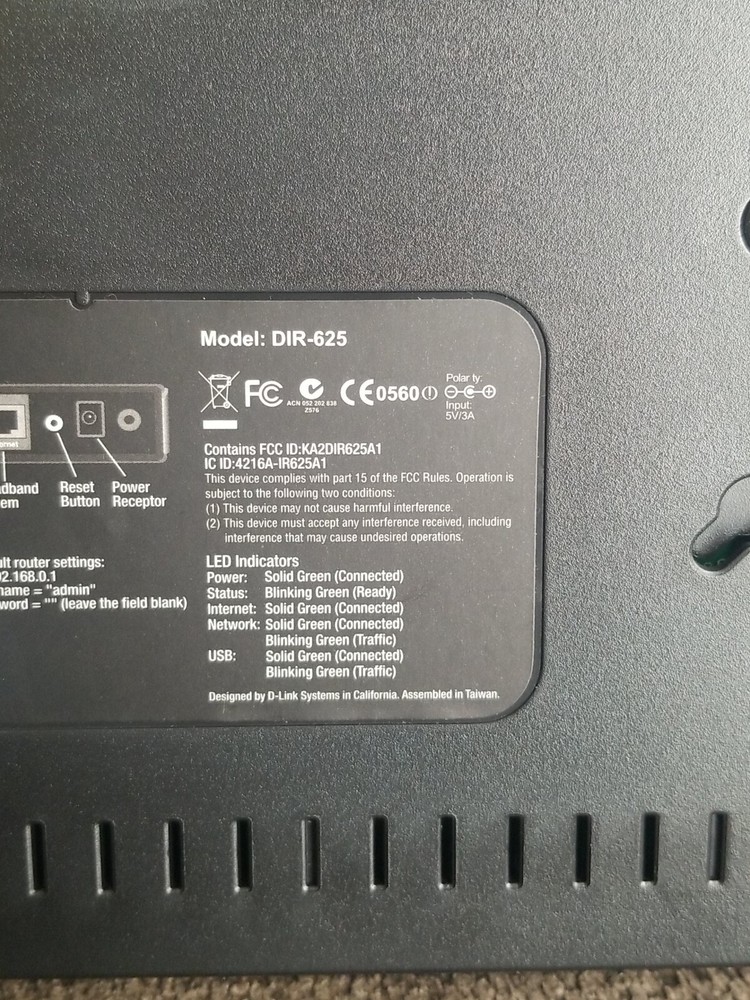 D-Link RangeBooster DIR-625 Router NEW