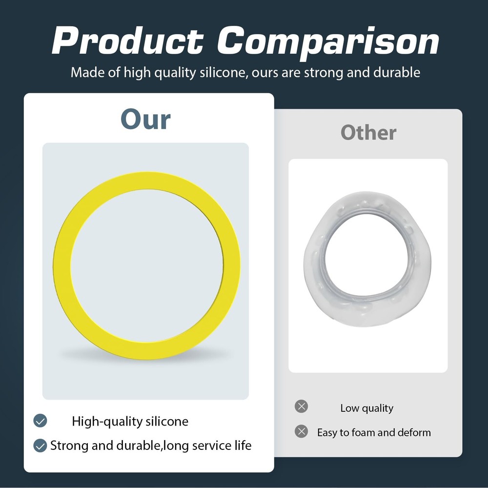 Flush Valve Seal Compatible with Kohler 4 Pack Upgraded Silicone Material Can...