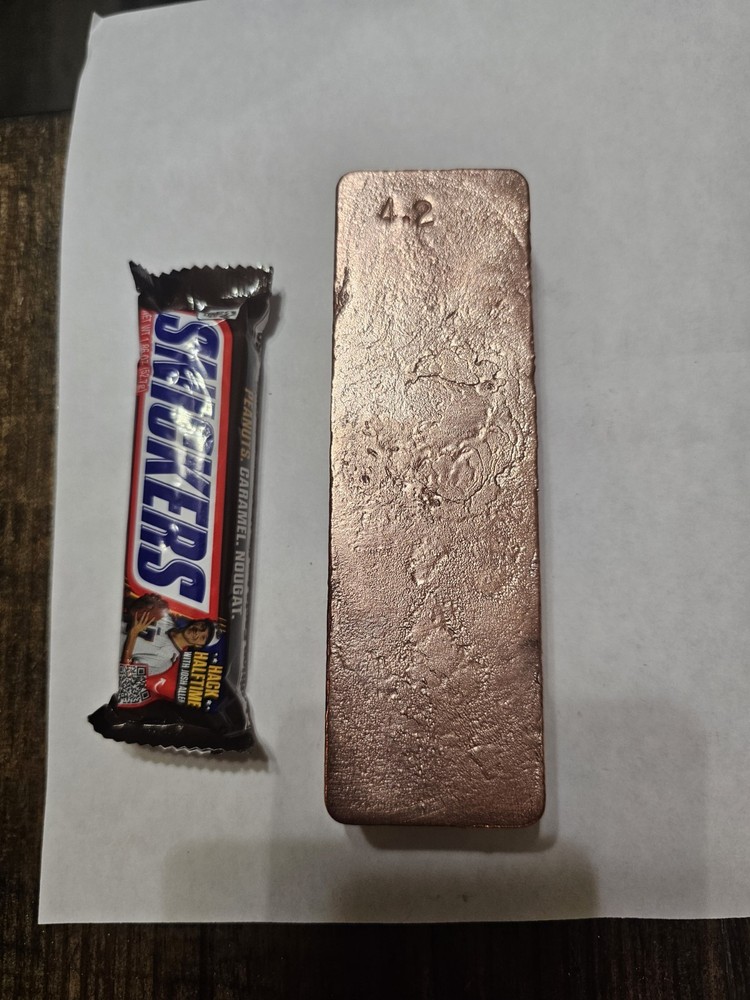 4lbs 2oz Hand Poured Copper Bar