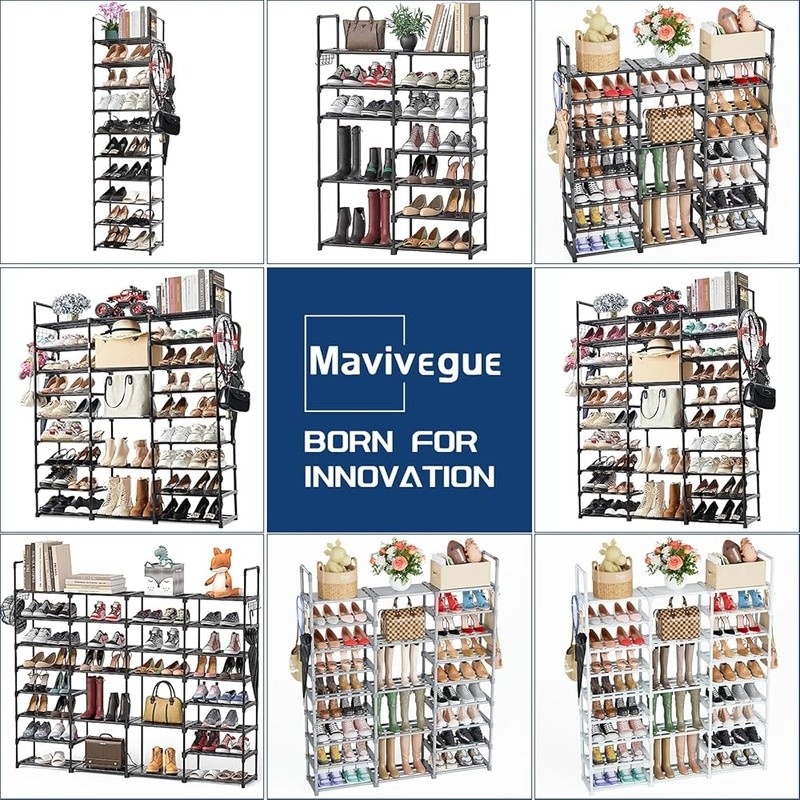 Adjustable Multi-Tier Shoe Rack Organizer Durable Waterproof Storage Solution US