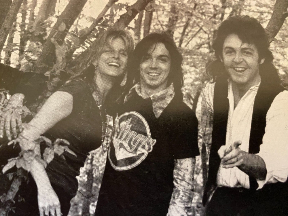 Paul McCartney & Wings Postcard - Black and White - Unused