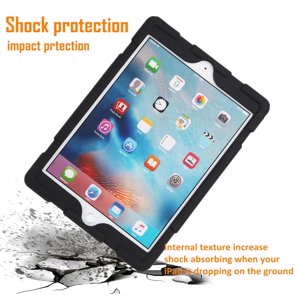 For iPad 6th Generation 9.7 2018 Shockproof Slim Soft Case+Screen Protector Film