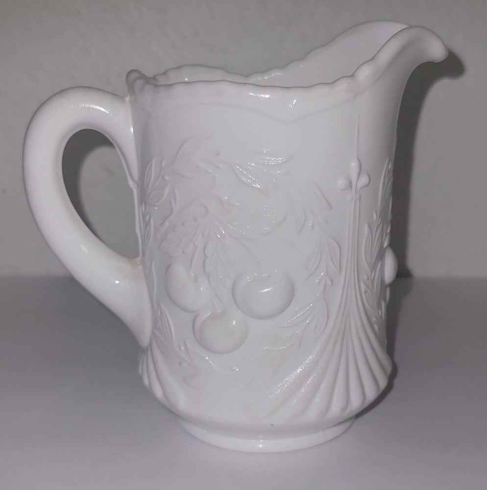 Milkglass Cherry Small Pitcher