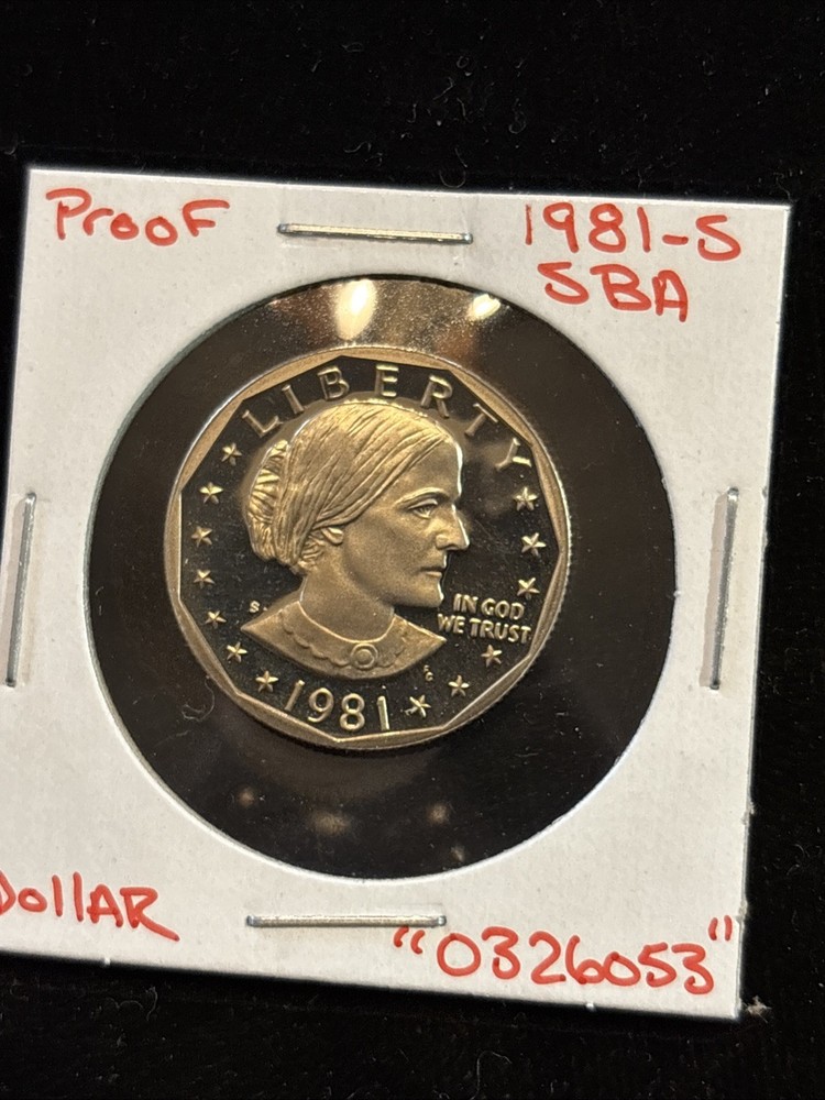 1981 S Susan B Anthony Dollar Proof “0326053”  SBA $1