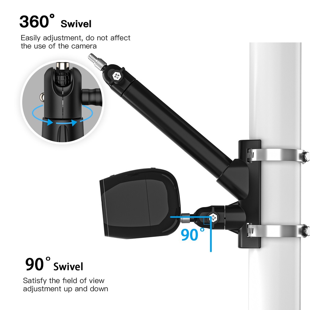 2 in 1 Pole Mount for Arlo Pro 4 /Pro 3 /Pro 2 eufyCam& solar panel