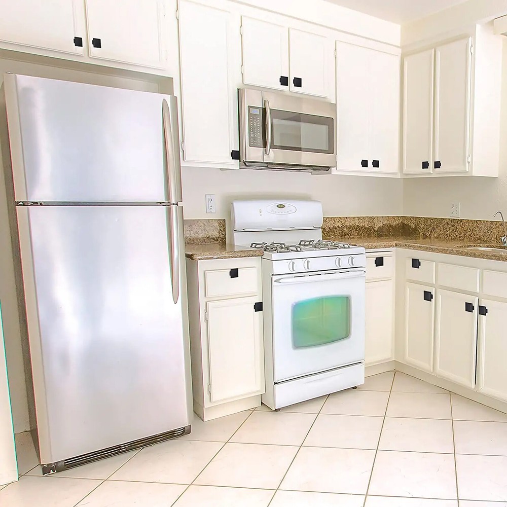 1~50PCS Kitchen Cabinet Knobs Hardware Drawer Cupboard Handle Pulls Black Square