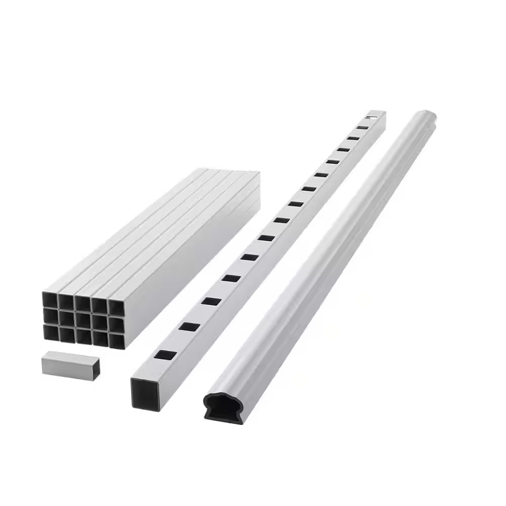 70" White Composite Deck Railing Kit – Durable Outdoor Handrail System