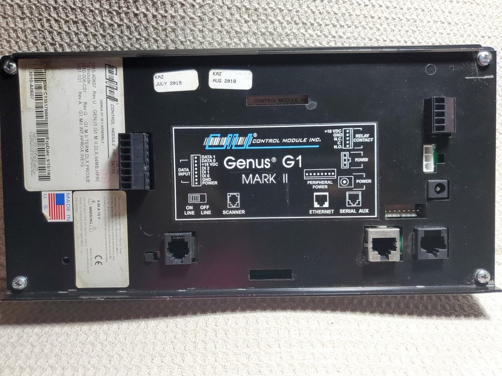 Genus G1 Mark II control module time clock data collection terminal