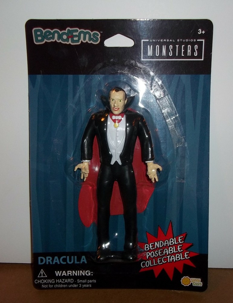 NEW - BENDEMS - UNIVERSAL STUDIOS MONSTERS - DRACULA - POSABLE - 5.5" ACT FIG