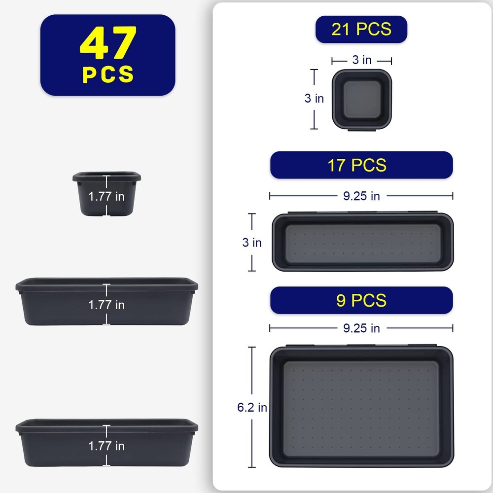 Vexercisehoop Tool Box Organizer, Tool Drawer Organizer Tray Divider, Toolbox...