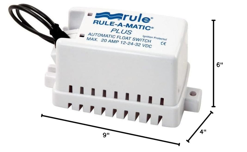 Rule 40A Rule-A-Matic Plus Bilge Pump Float Switch,12,24or32Volt,Moisture