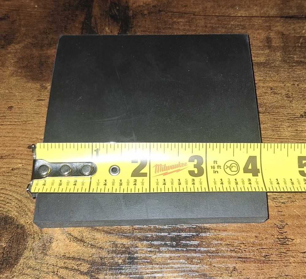 Neoprene Rubber Sheet Solid Thick Pad, 4" x 4", 1/2" Thick