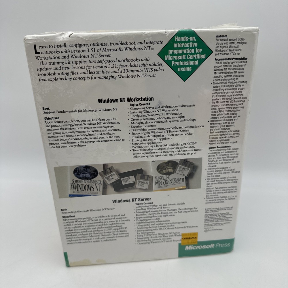 Microsoft Windows NT Training: Hands-On Self-Paced Training Kit