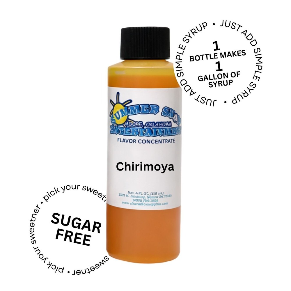 CHIRIMOYA MIX SNOW CONE/ SHAVED ICE Flavor CONCENTRATE MAKES 1 GALLON