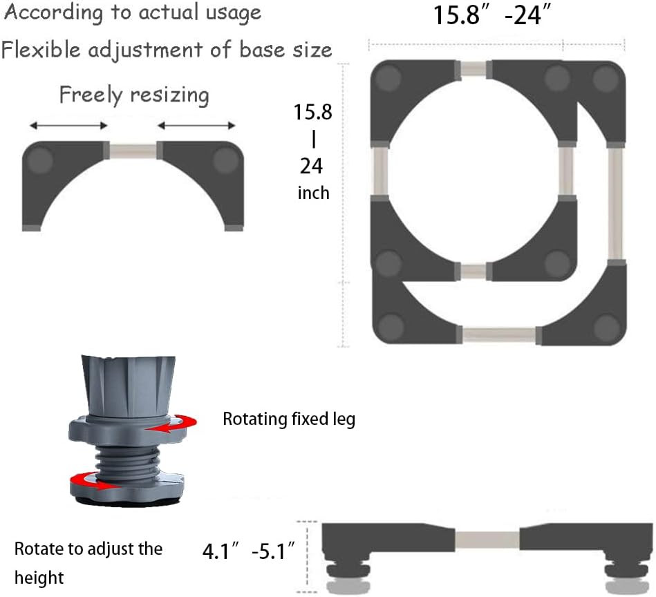 Mini Fridge Stand,Raised Base Adjustable Mini Refrigerator Stand,Washer and Drye
